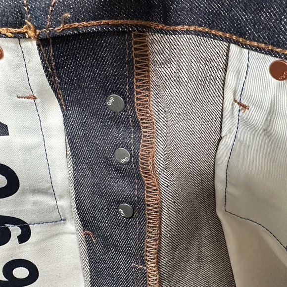 Gap Jeans Mens 31x34 Blue Kaihara Selvedge Denim Slim Fit Mid Rise Hipster NEW - Picture 15 of 16
